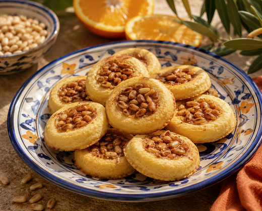 Biscuits à l'orange et aux pignons