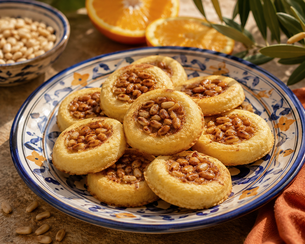 Biscuits à l'orange et aux pignons