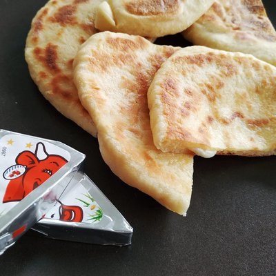 Naans au fromage La Vache qui rit