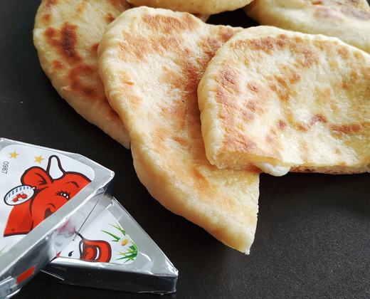 Naans au fromage La Vache qui rit