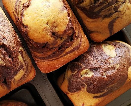 Cake marbré chocolat